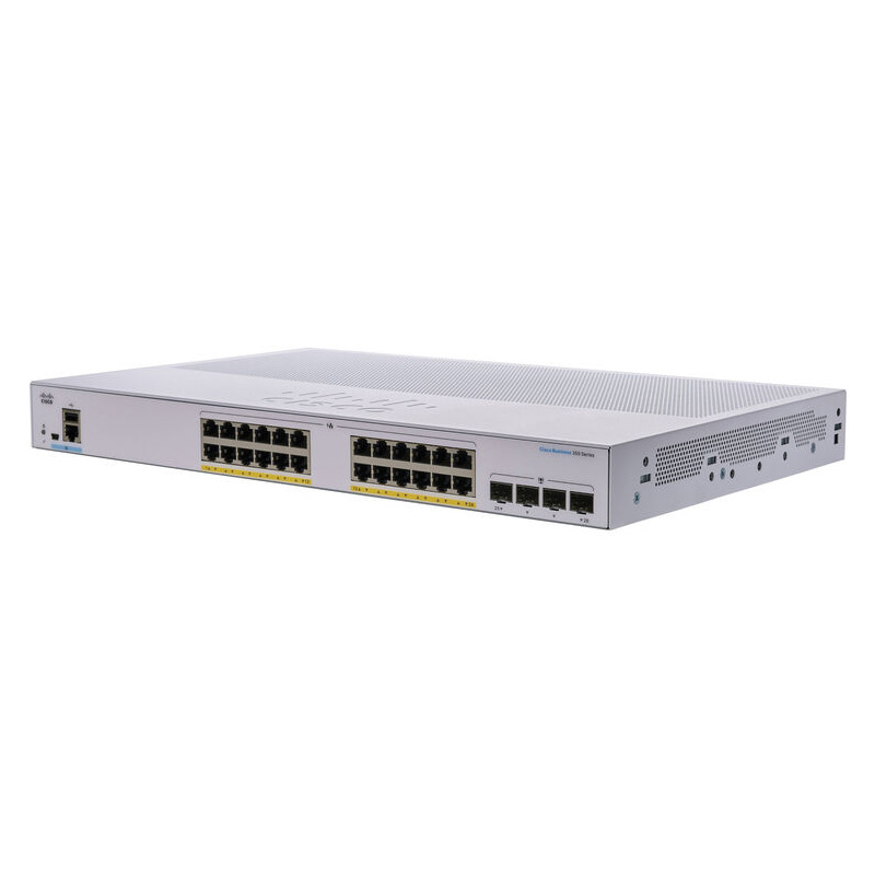 سوئیچ شبکه 24 پورت PoE سیسکو CBS350-24P-4G
