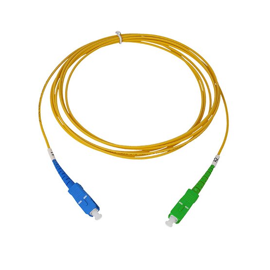simplex fiber patch cord sc upc sc apc sm 1- پچ کورد فیبرنوری SC-SC SM سیمپلکس APC نگزنس 3 متری