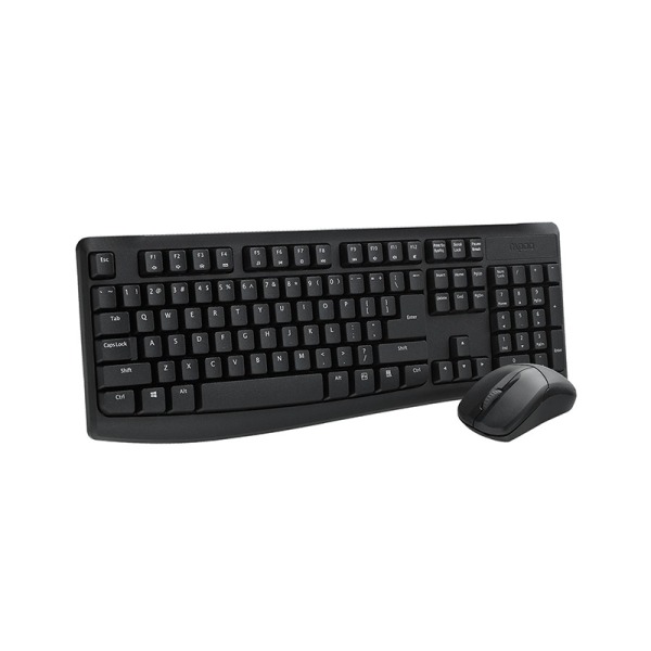 کیبورد و موس بی سیم رپو X1800 PRO به ابعاد کیبورد  29.7×156.9×435.6 میلی متر بوده و وزنی معادل 532 گرم دارد که همین امر جابه جایی ان را اسان میکند